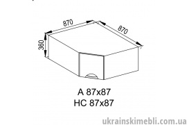 А 87х87 (Кухня Адель Люкс)